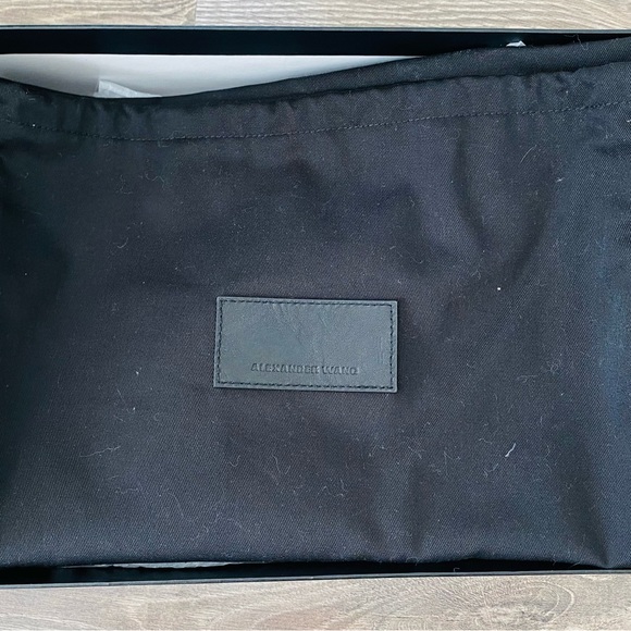 Alexander Wang Black Leather Abby Ankle-Strap Block Heel Sandals Size 37 - Picture 3 of 5